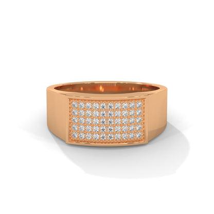 Valor 0.40 CTW Round Lab-Grown Diamond Rectangular Men's Ring