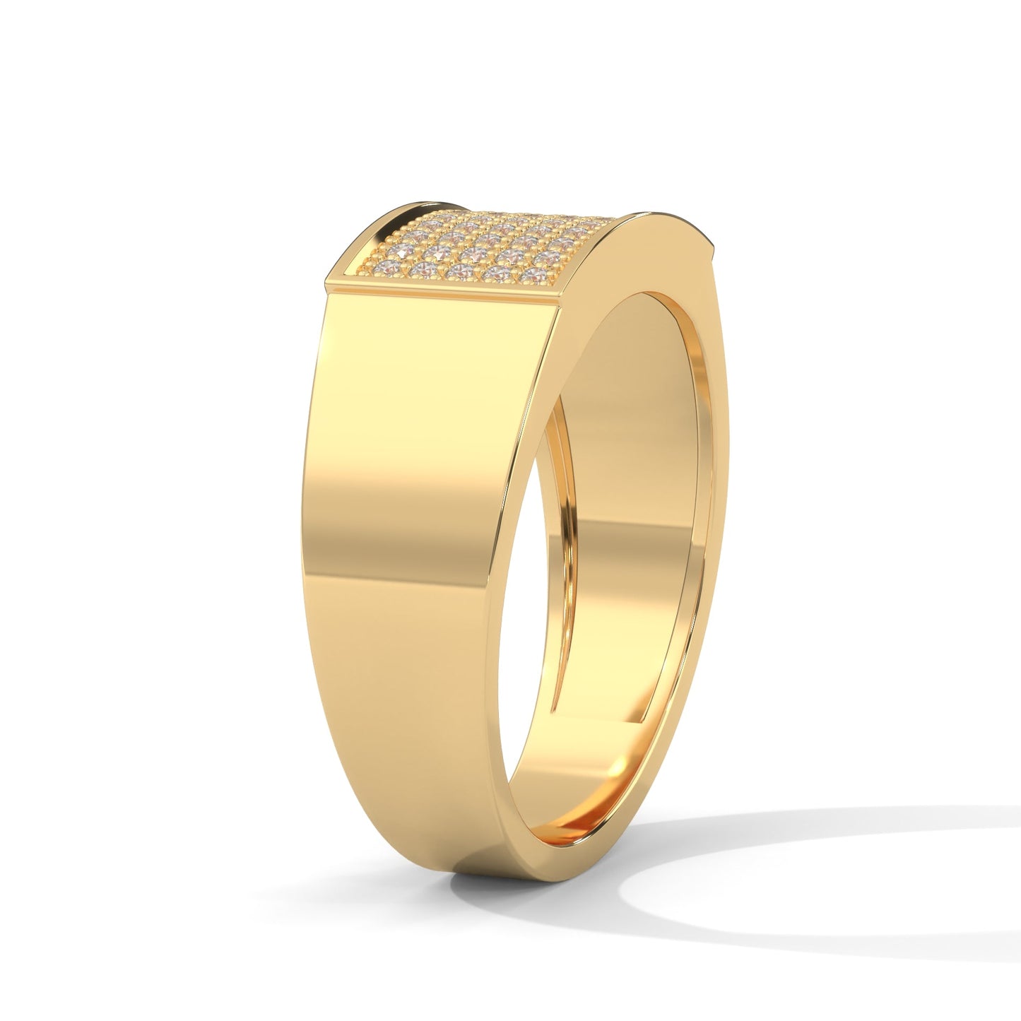 Valor 0.40 CTW Round Lab-Grown Diamond Rectangular Men's Ring