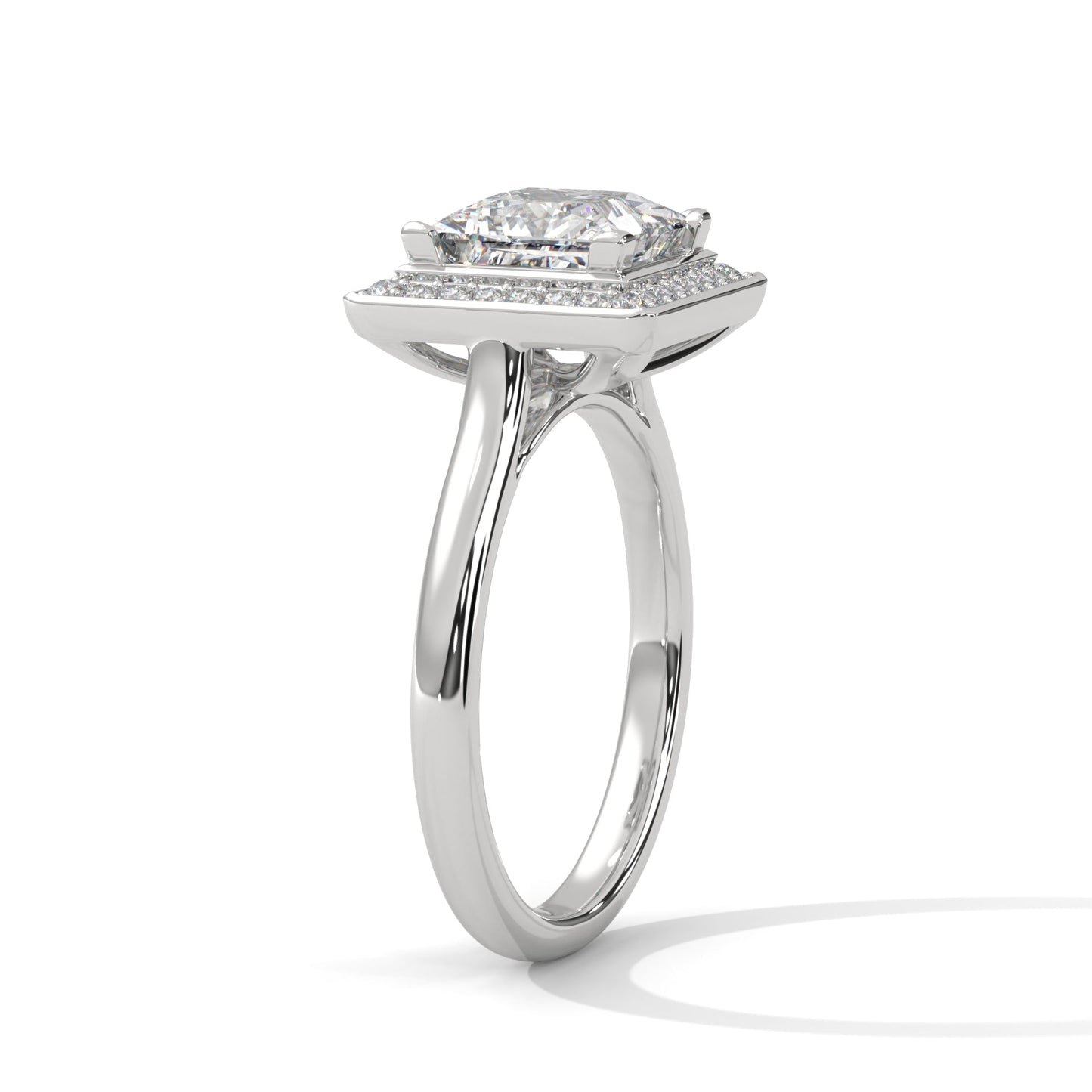 Imperial Radiance 3CT Princess Lab-Grown Diamond Engagement Ring | 3.18 CTW