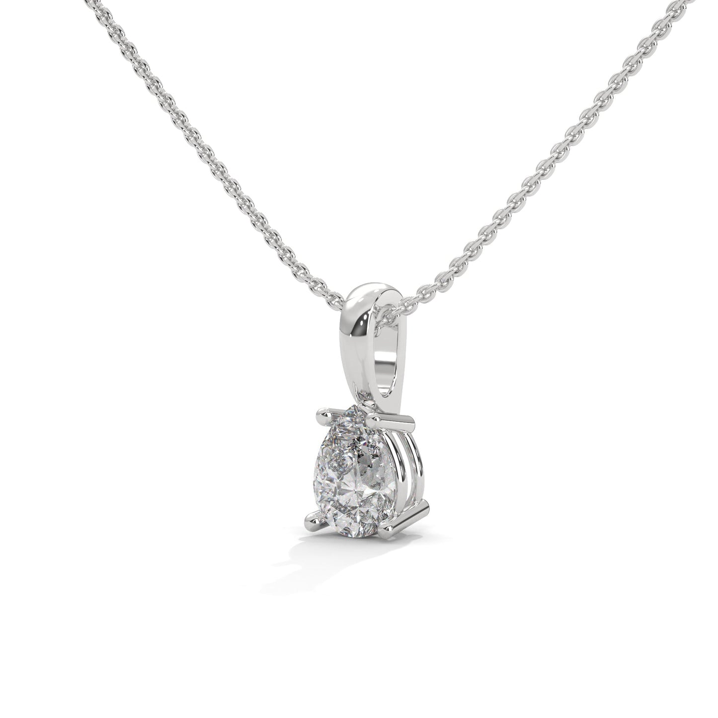 Elysian Drop Pear-Cut Diamond Pendant Necklace 0.75ct | 14K Gold |16”&18” Chain