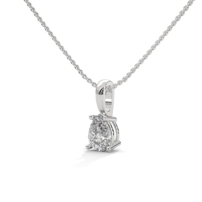 Elysian Drop Pear-Cut Diamond Pendant Necklace 0.75ct | 14K Gold |16”&18” Chain