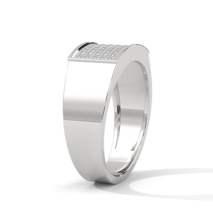 Valor 0.40 CTW Round Lab-Grown Diamond Rectangular Men's Ring