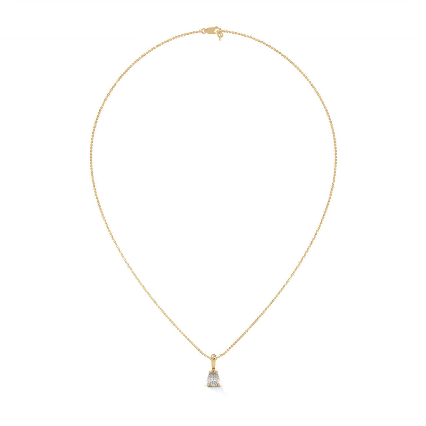 Elysian Drop Pear-Cut Diamond Pendant Necklace 0.75ct | 14K Gold |16”&18” Chain
