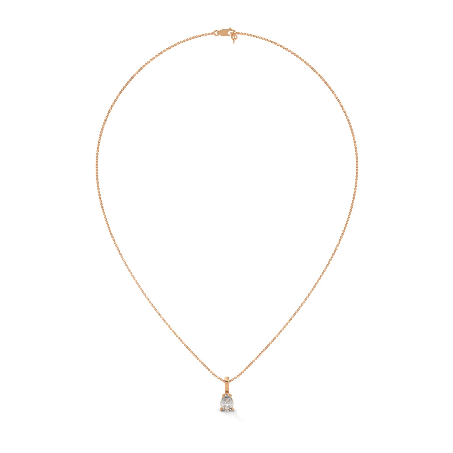 Elysian Drop Pear-Cut Diamond Pendant Necklace 0.75ct | 14K Gold |16”&18” Chain