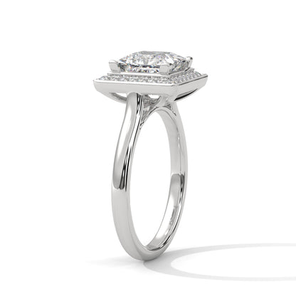 Majestic 2.18 CTW Princess Cut Diamond Halo Ring | E VS1