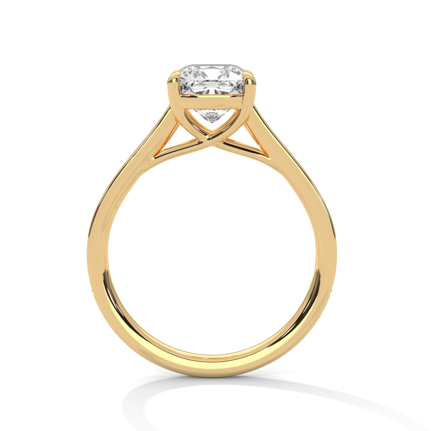 Yelara Glow 3 CT Cushion-Cut Lab Grown Diamond Pave Ring | 3.12 CTW