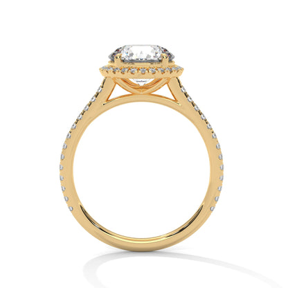 Luminous Halo 2.34 CTW Round-Cut Diamond Engagement Ring | E VVS1