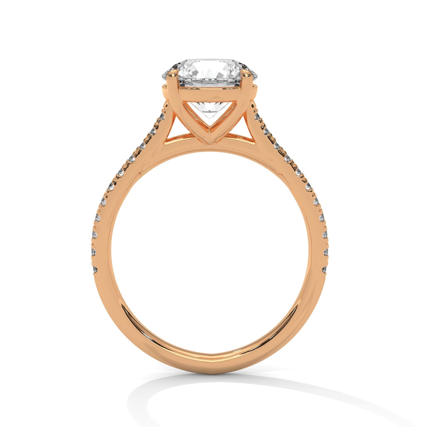 Radiant Harmony 1.5 CT Round-Cut Lab Grown Diamond Pave Ring | 1.72 CTW