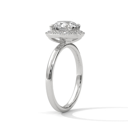 Lustrous Halo 3 CTW Round-Cut Lab Grown Diamond Ring | 3.21 CTW