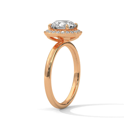 Lustrous Halo 3 CTW Round-Cut Lab Grown Diamond Ring | 3.21 CTW