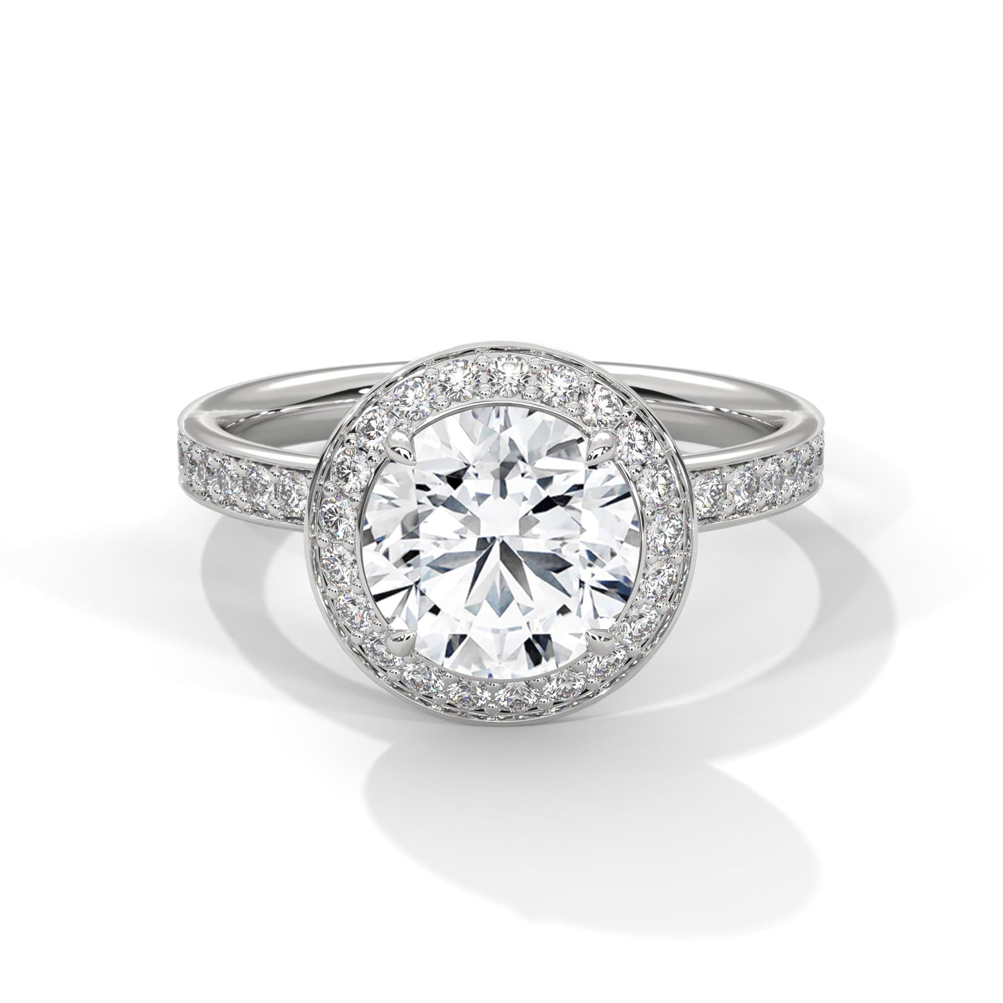 Opulent Halo 1.5 CTW Round-Cut Lab Grown Diamond Ring | 2.17 CTW