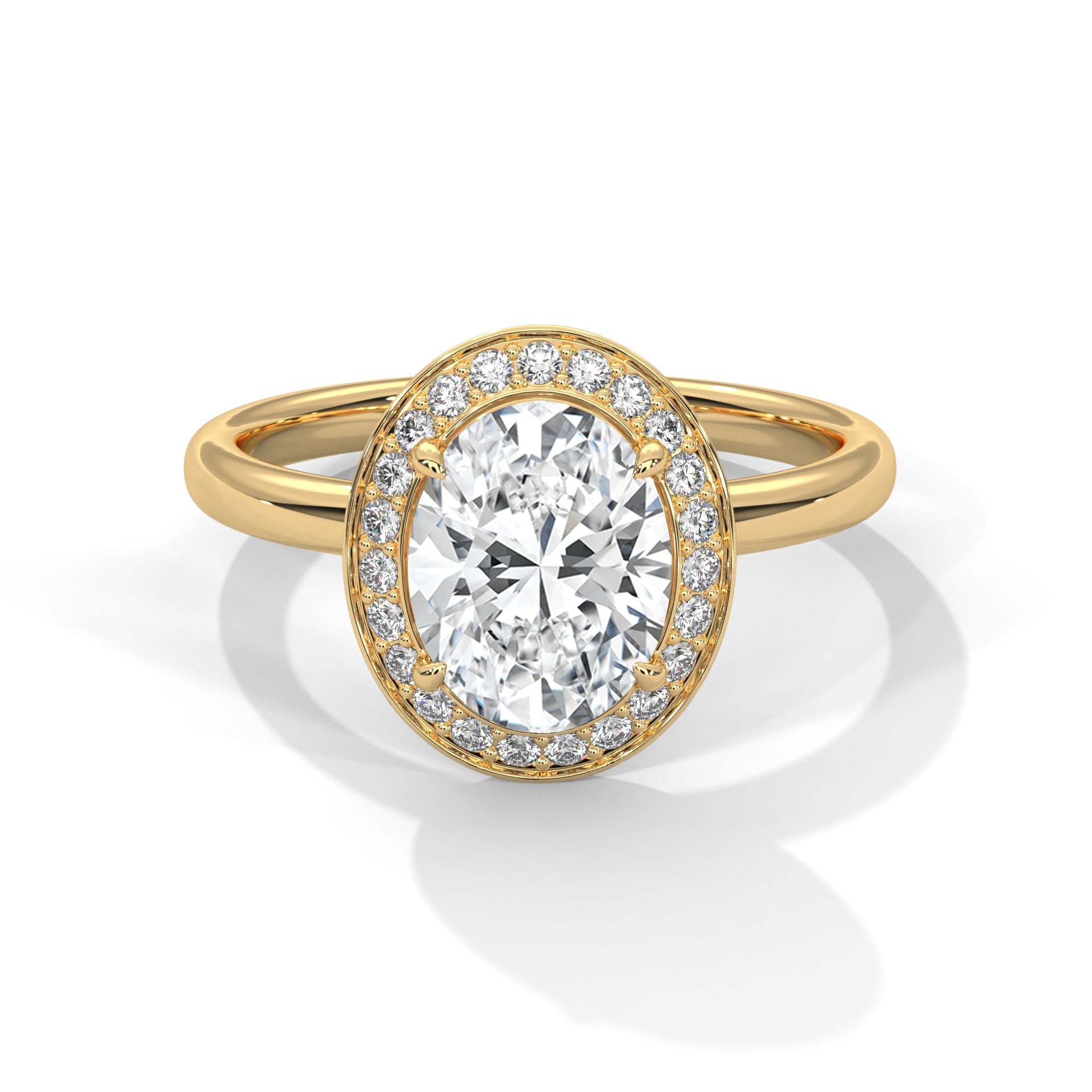 Timeless Halo 3 CT Oval-Cut Lab Grown Diamond Ring | 3.18 CTW