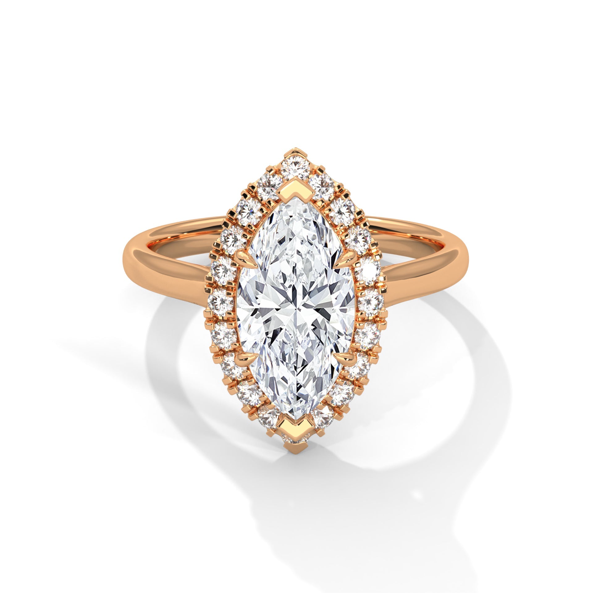 marquise-Cut Engagement Ring with 1.5ct Lab-Grown Diamond| 1.86 CTW
