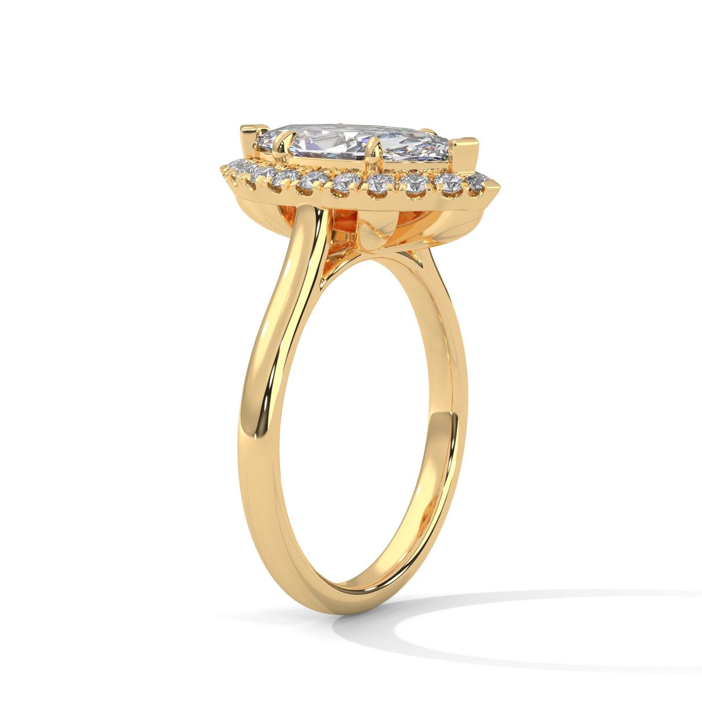 marquise-Cut Engagement Ring with 1.5ct Lab-Grown Diamond| 1.86 CTW