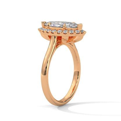 marquise-Cut Engagement Ring with 1.5ct Lab-Grown Diamond| 1.86 CTW