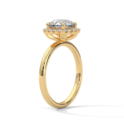 Cushion Halo 1.5 CT Round-Cut Lab Grown Diamond Ring | 1.75 CTW