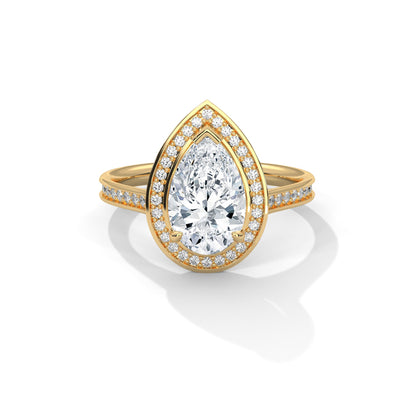 Celestial Teardrop 1.5CT Pear Lab-Grown Diamond Engagement Ring | 1.84 CTW