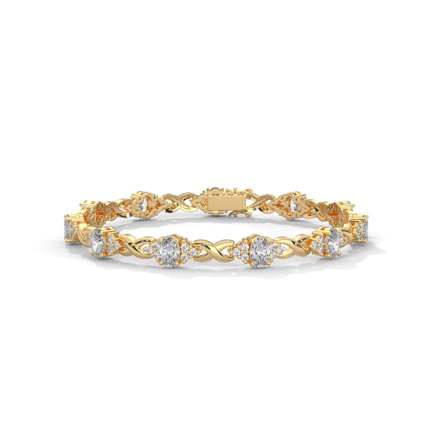 Elysian Twist Oval-Cut Lab-Grown Diamond Bracelet | 6.67 CTW
