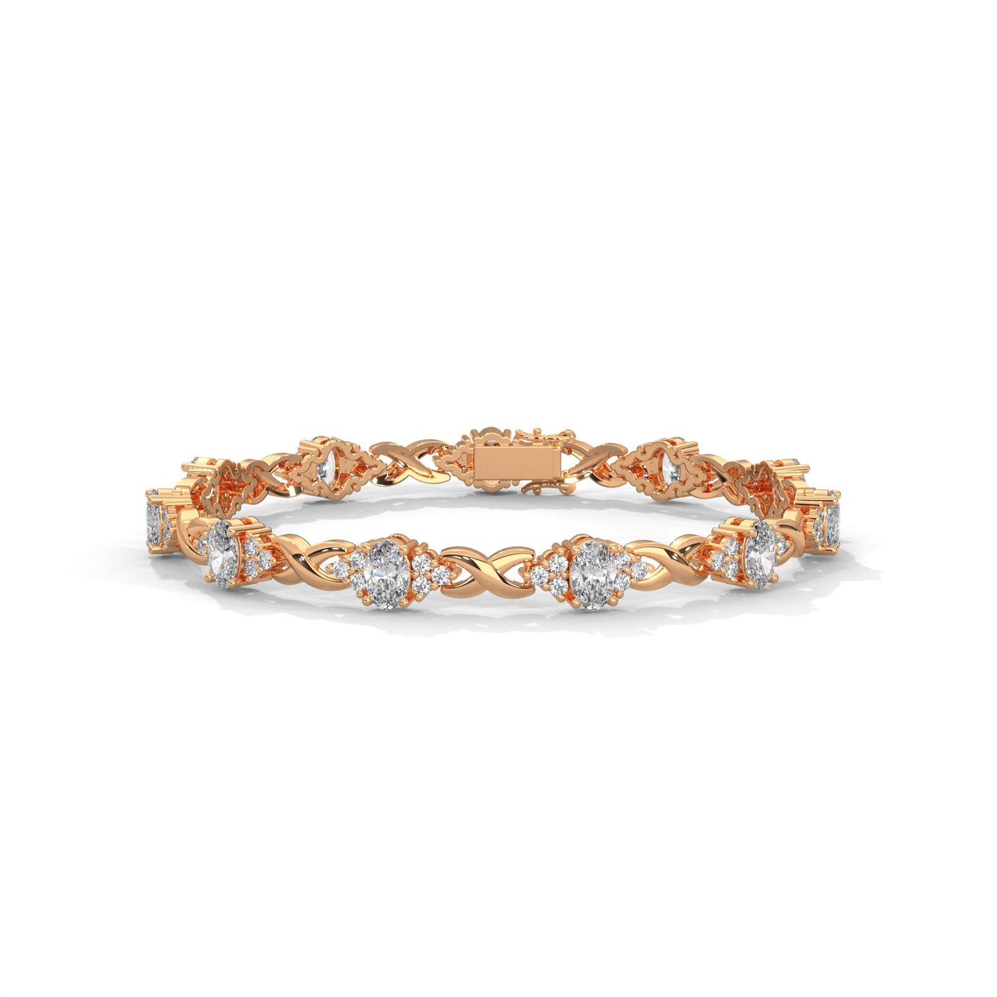 Elysian Twist Oval-Cut Lab-Grown Diamond Bracelet | 6.67 CTW