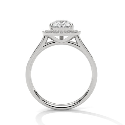 Halo Pear-Cut 2.34 CTW Diamond Engagement Ring | E-VS1