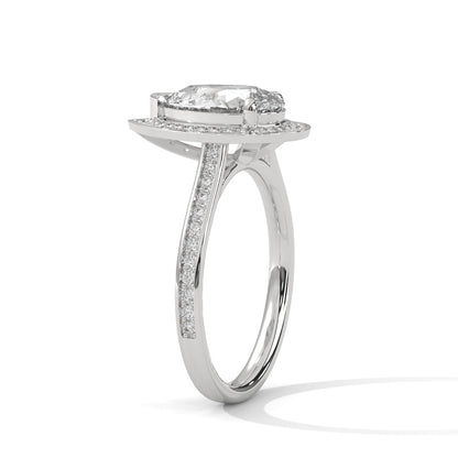 Majestic Dewdrop 3CT Pear Lab-Grown Diamond Engagement Ring | 3.34 CTW