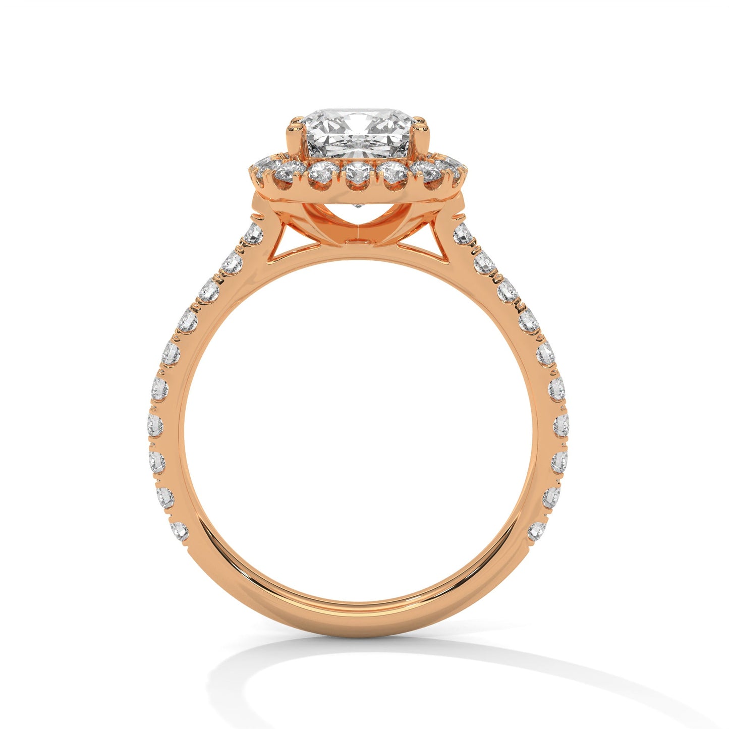 Regal Spark 1.5CT Cushion Lab-Grown Diamond Engagement Ring | 2.11 CTW
