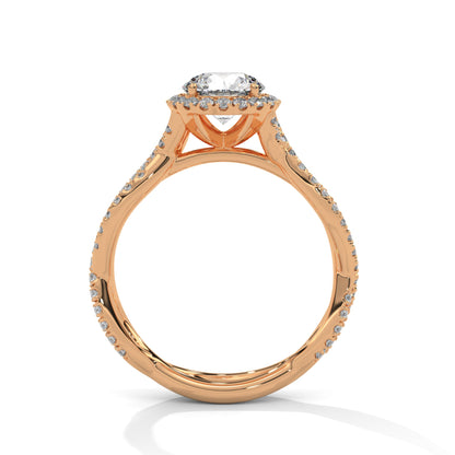 Infinity Twist Halo 1 CTW Round-Cut Lab Grown Diamond Ring | 1.48 CTW