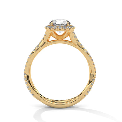 Infinity Twist Halo 1 CTW Round-Cut Lab Grown Diamond Ring | 1.48 CTW
