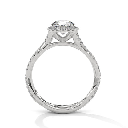 Infinity Twist Halo 1 CTW Round-Cut Lab Grown Diamond Ring | 1.48 CTW