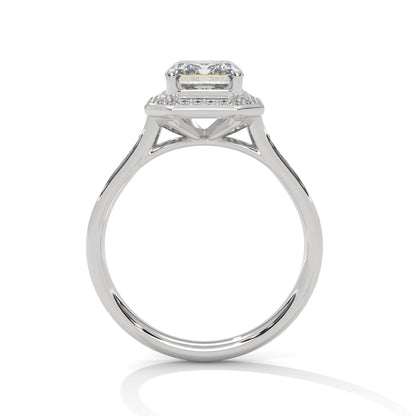 Luxe 1.5 ctw Halo Emerald-Cut Lab Grown Diamond Ring | 1.96 CTW