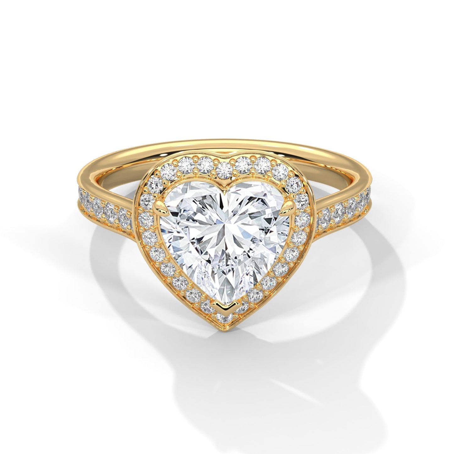 Romantic Halo 1.5 CT Heart-Cut Lab Grown Diamond Ring | 1.96 CTW
