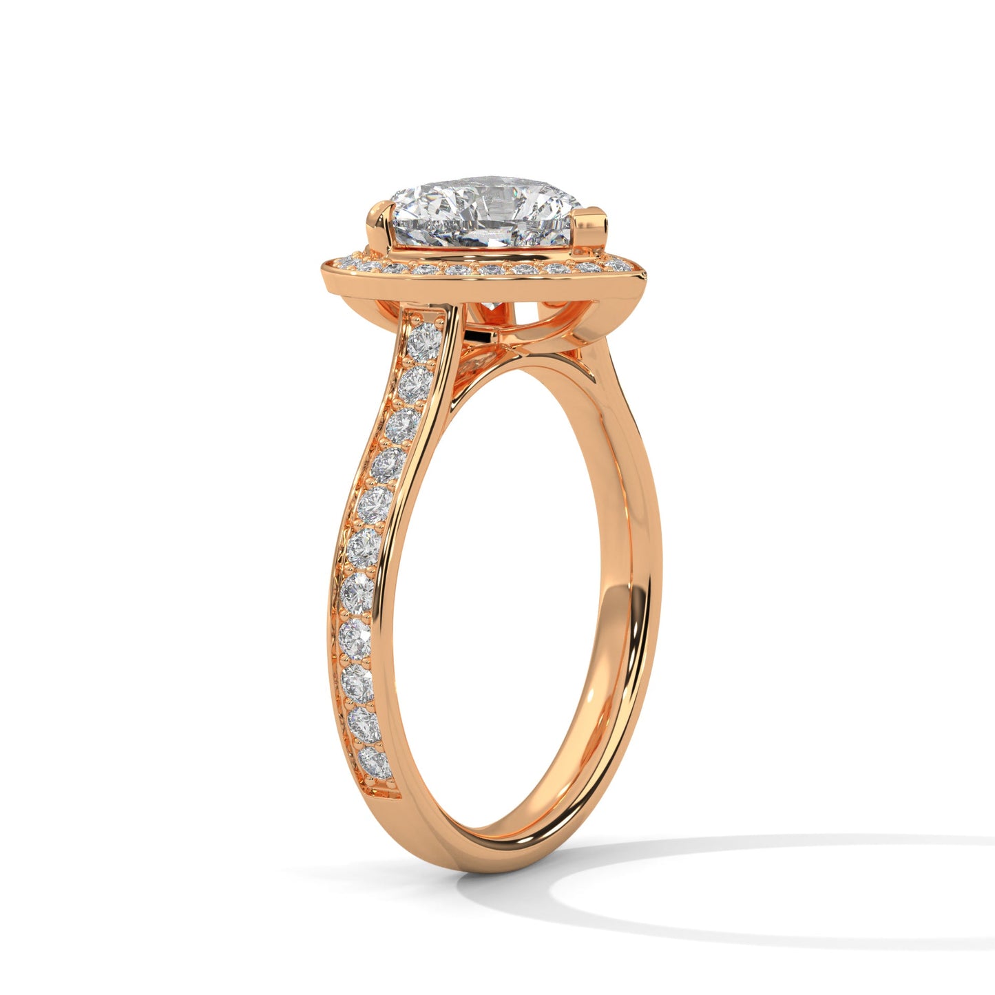 Romantic Halo 1.5 CT Heart-Cut Lab Grown Diamond Ring | 1.96 CTW