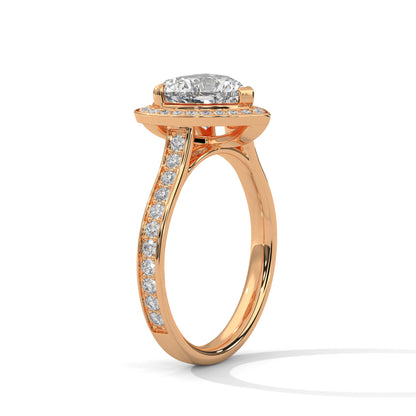 Romantic Halo 1.5 CT Heart-Cut Lab Grown Diamond Ring | 1.96 CTW