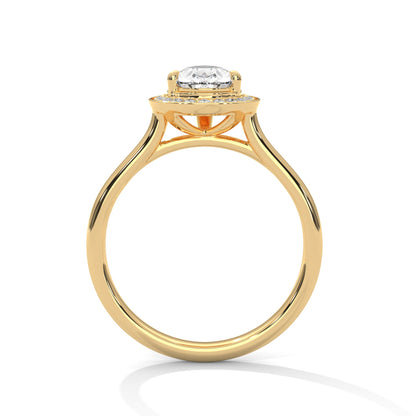 Elysian Halo 1.5 CTW Pear-Cut Lab Grown Diamond Ring | 1.64 CTW