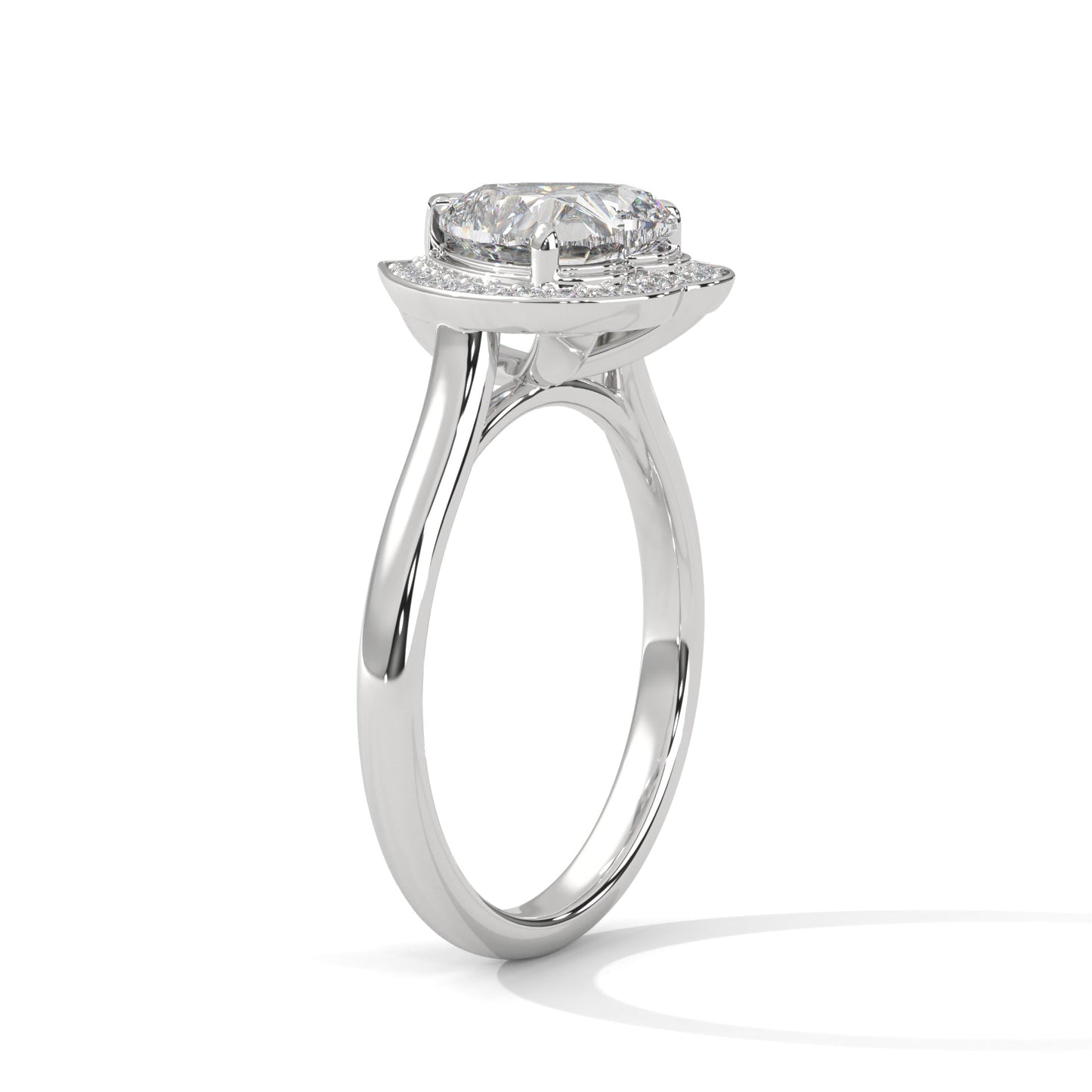 Halo-Set 1.5ctw Heart-Cut Lab Grown Diamond Engagement Ring | 1.66 CTW