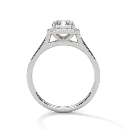 Ethereal 2.15 CTW Emerald-Cut Lab-Grown Diamond Halo Ring | E-VS1