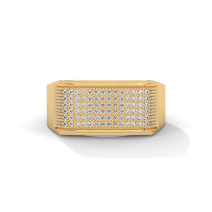 Noble 0.60 CTW Round Lab-Grown Diamond Rectangular Men's Ring