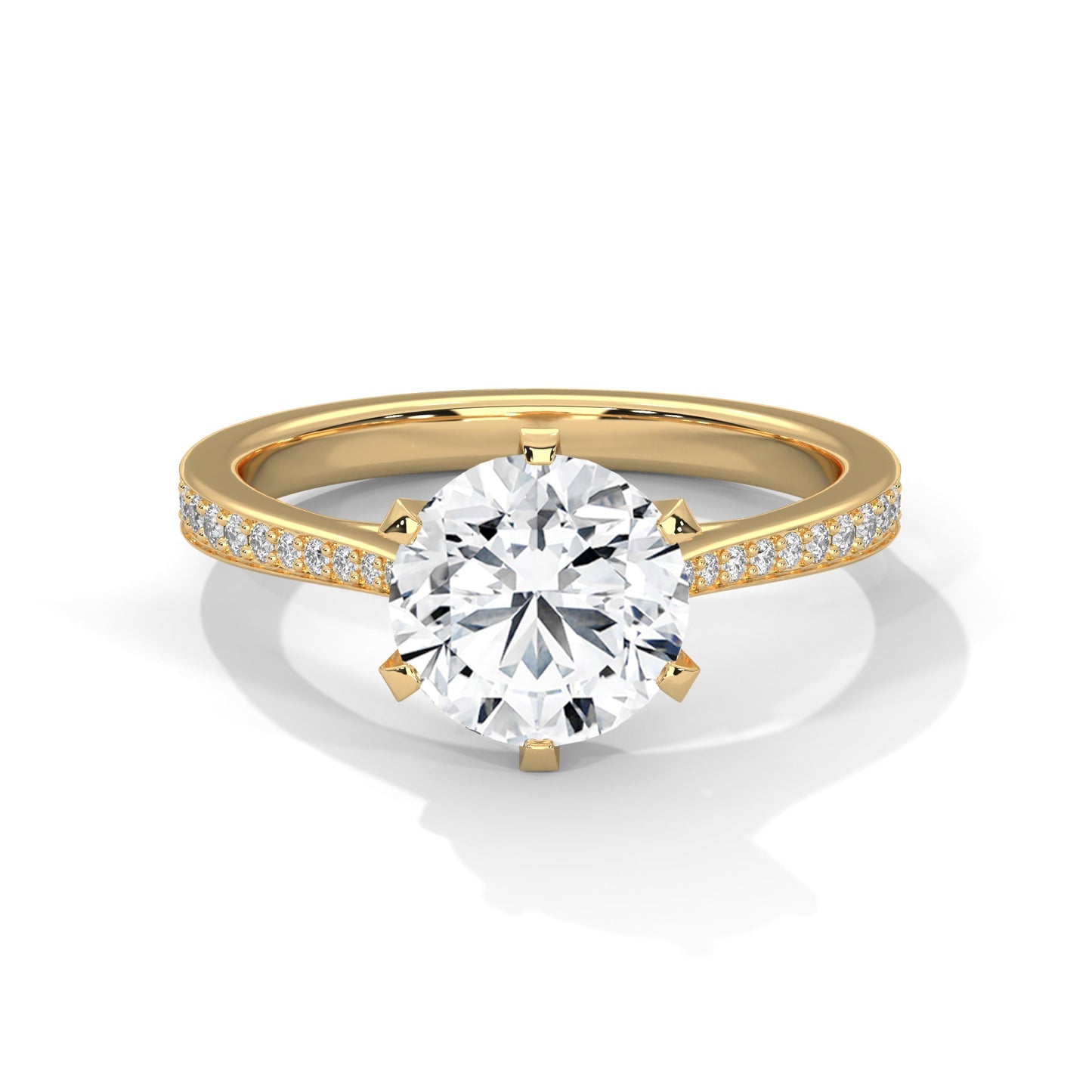 Isla 1ct Round Lab-Grown Diamond Pavé Engagement Ring | 1.22 CTW
