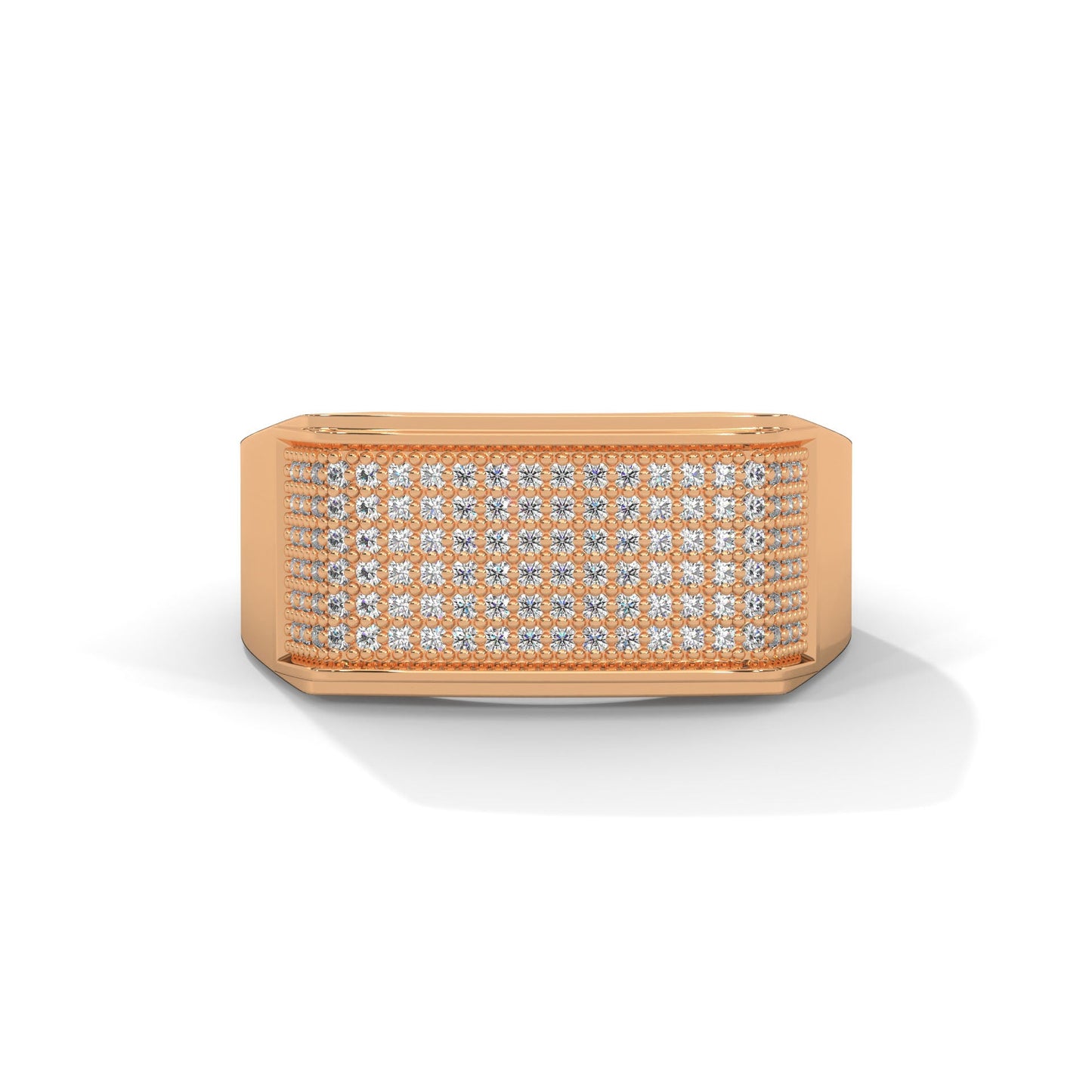 Noble 0.60 CTW Round Lab-Grown Diamond Rectangular Men's Ring
