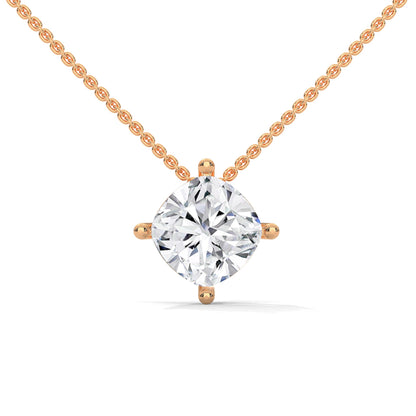 Celestial Glow Round-Cut Diamond Pendant Necklace 2.50ct | 14K Gold |16”&18” Chain