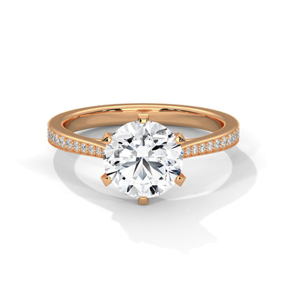 Isla 1ct Round Lab-Grown Diamond Pavé Engagement Ring | 1.22 CTW