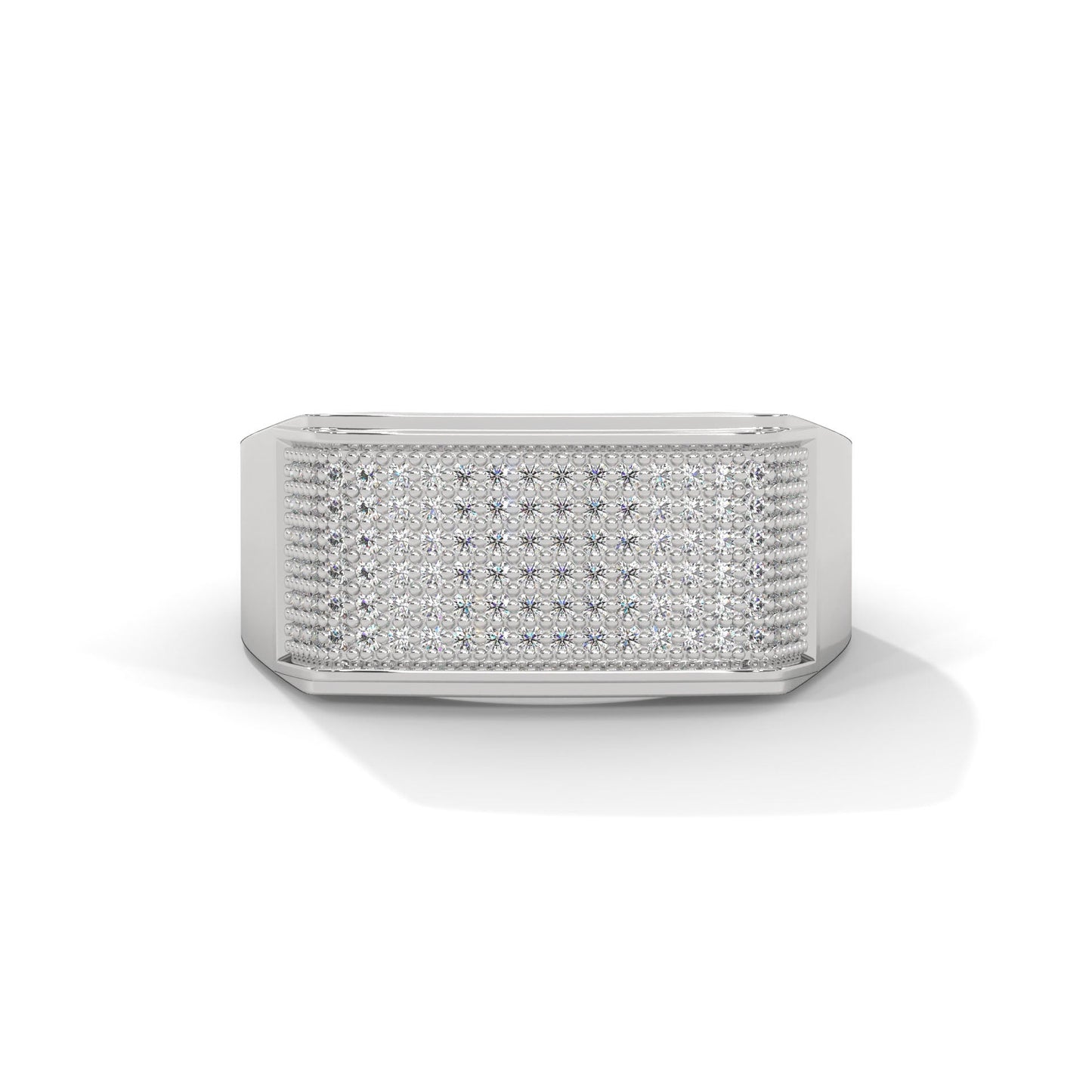 Noble 0.60 CTW Round Lab-Grown Diamond Rectangular Men's Ring