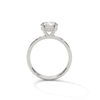 Radiance 2.46 CTW Round-Cut Diamond Pavé Engagement Ring | F-VS1
