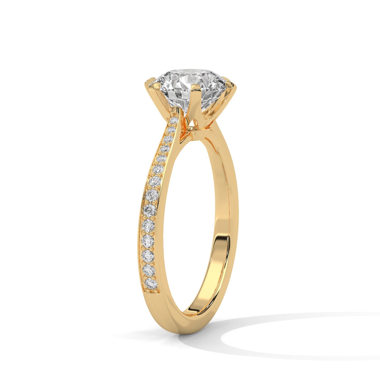 Isla 1ct Round Lab-Grown Diamond Pavé Engagement Ring | 1.22 CTW