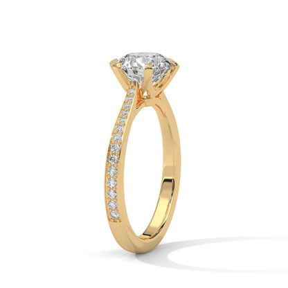 Isla 1ct Round Lab-Grown Diamond Pavé Engagement Ring | 1.22 CTW