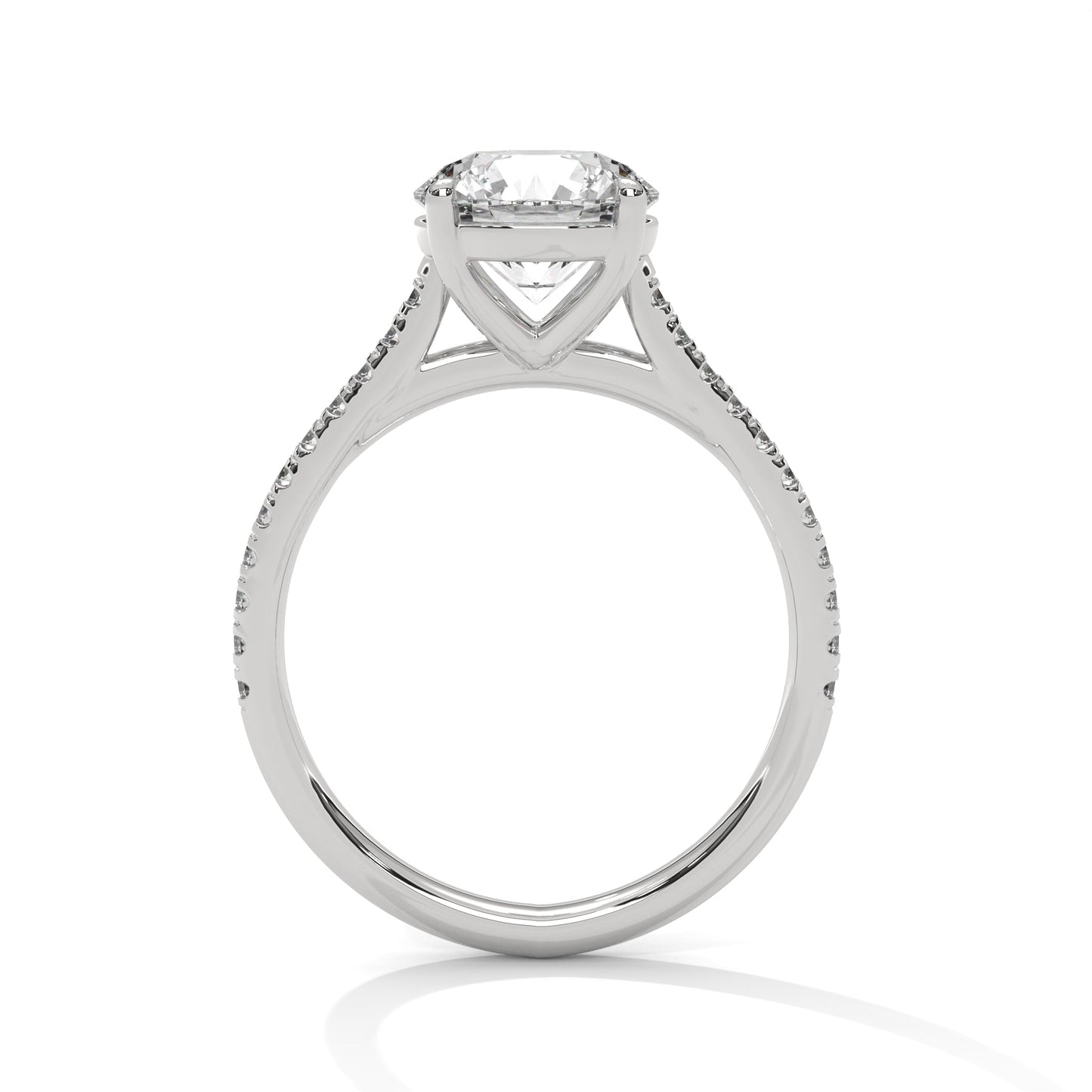 Radiant Harmony 1.5 CT Round-Cut Lab Grown Diamond Pave Ring | 1.72 CTW