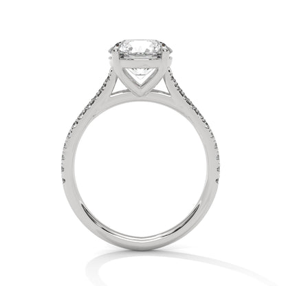 Radiant Harmony 1.5 CT Round-Cut Lab Grown Diamond Pave Ring | 1.72 CTW