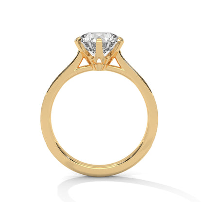 Elowen 1.5ct Round Lab-Grown Diamond Pavé Engagement Ring | 1.72 CTW