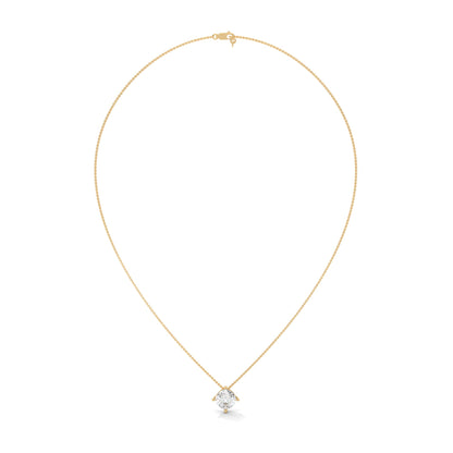 Celestial Glow Round-Cut Diamond Pendant Necklace 2.50ct | 14K Gold |16”&18” Chain