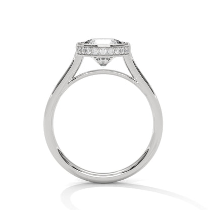 Sleek Radiance 1 CT Round-Cut Lab Grown Diamond Bezel Set Ring | 1.14 CTW